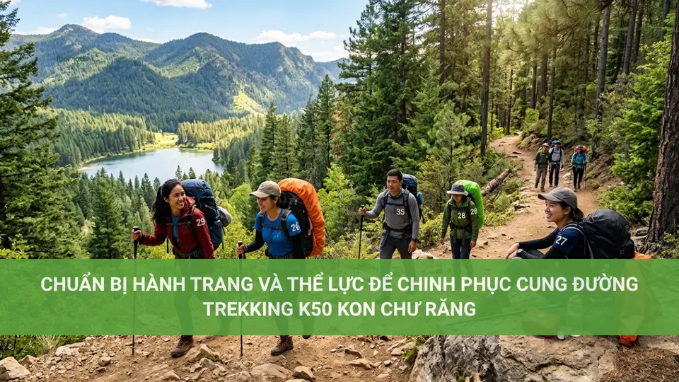 Chuẩn bị hành trang và thể lực để chinh phục cung đường trekking K50 Kon Chư Răng