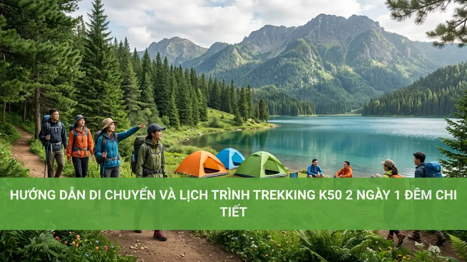 Hướng dẫn di chuyển và lịch trình trekking K50 2 ngày 1 đêm chi tiết