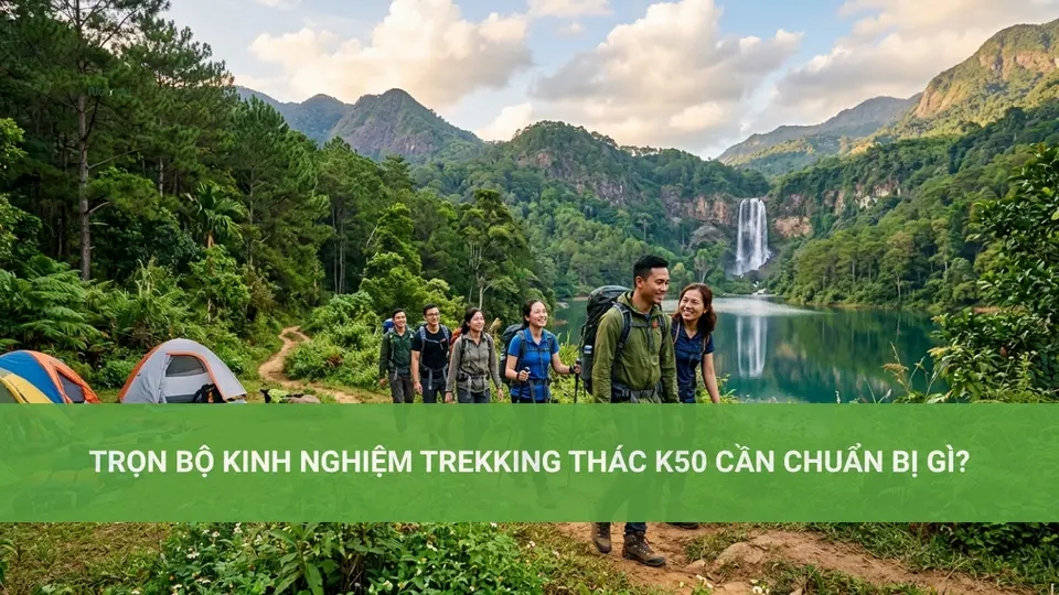 Trọn bộ kinh nghiệm trekking Thác K50 cần chuẩn bị gì?
