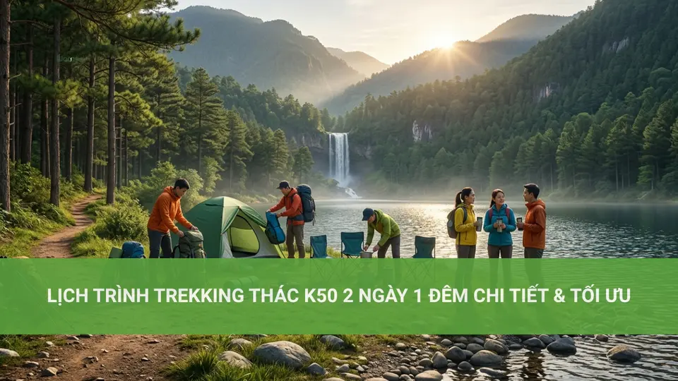 Lịch Trình Trekking Thác K50 2 Ngày 1 Đêm Chi Tiết & Tối Ưu