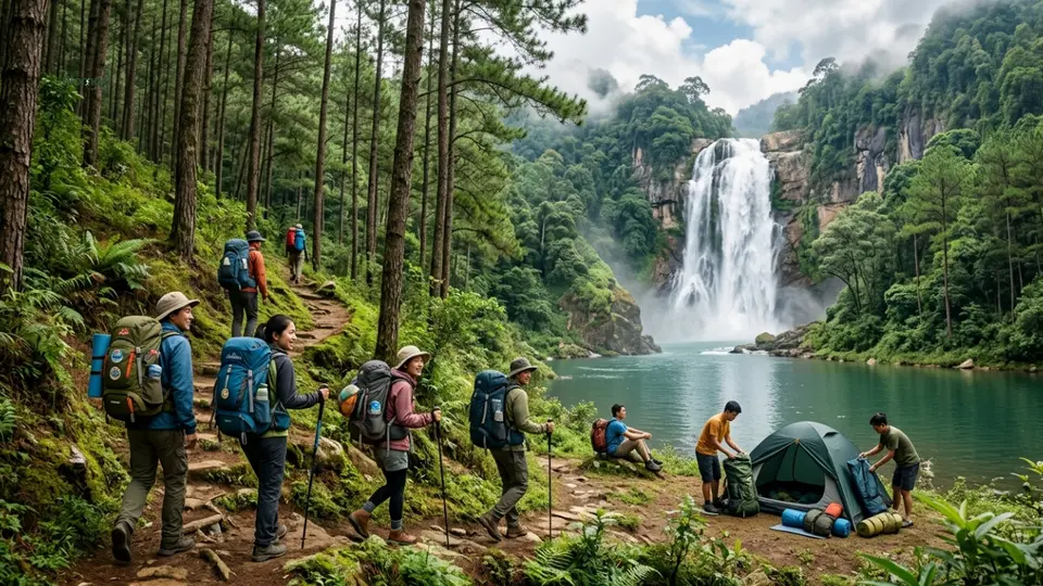 Trải nghiệm trekking thác K50 an toàn và bổ ích cho những người yêu thiên nhiên