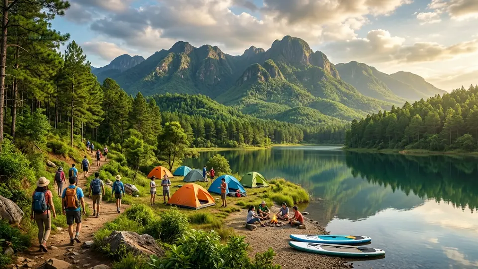 Núi Chư Nâm tại Gia Lai, điểm du lịch hấp dẫn với thiên nhiên hùng vĩ.