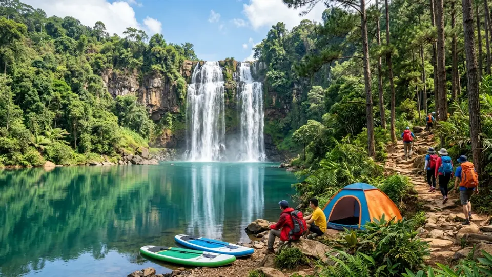 Thác K50 đẹp rực rỡ ở Gia Lai, điểm đến không thể bỏ qua cho dân trekking.