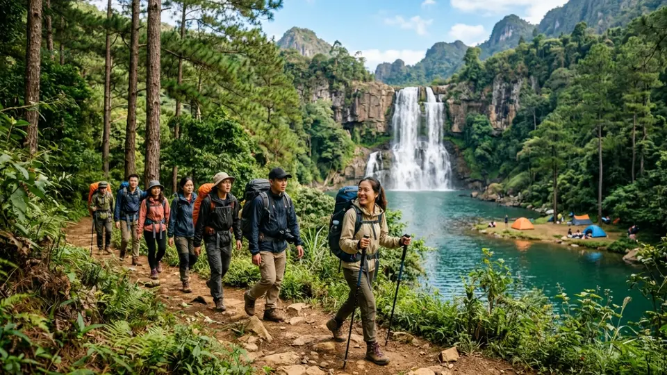 Khám phá trekking thác K50 tại Gia Lai, đường đi và độ khó